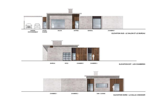 Projet To 2021 Construction d’une maison individuelle en béton architectonique et bardage bois - CB archi Catherine Benoit